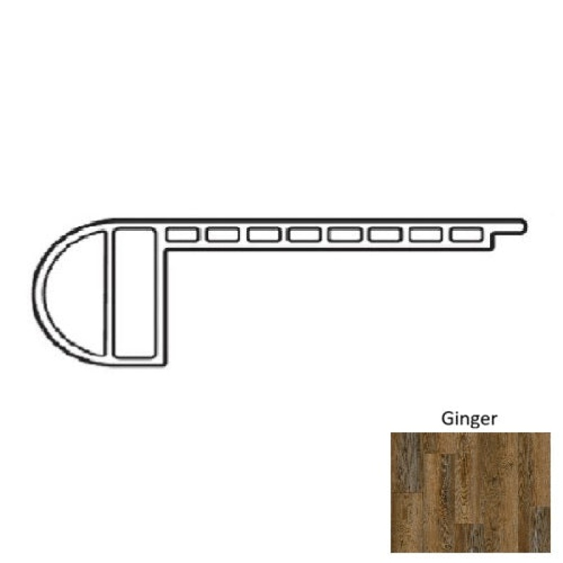 Natural Beauty Max 9Xl Pinehill Ginger Luxury Vinyl Moulding / Trim - 4.48" X 94.48" Stair Nose - Urethane