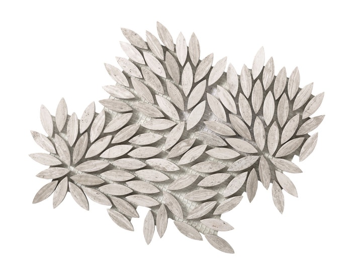 Metro Cream Limestone Mosaic - Leaf - Honed