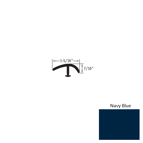 Johnsonite Navy Blue Vinyl T Molding Trim