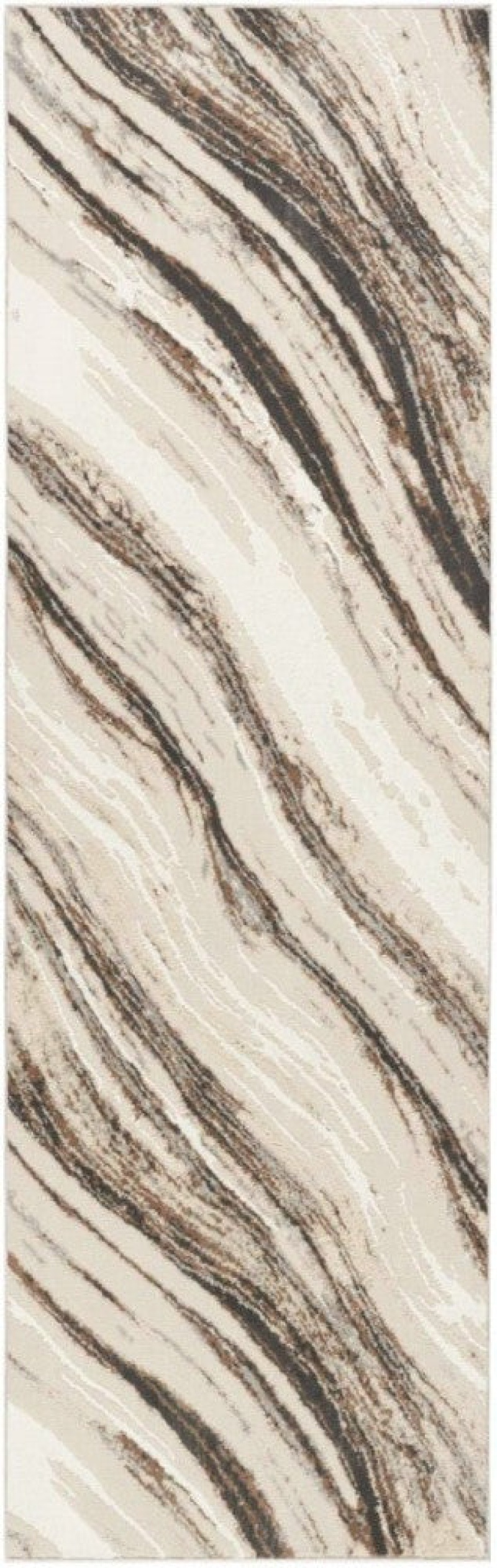 Sustainable Trends Beige Grey Polyester Contemporary Area Rug - 8 Ft Runner