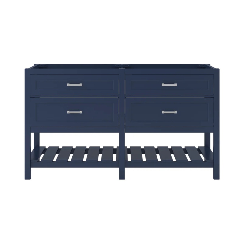 Lawson Aegean Blue Wood Freestanding Bathroom Vanity - 60" - Aegean Blue