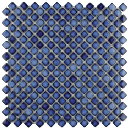 Hudson Diamond Sapphire Porcelain Mosaic - Diamond - Glossy