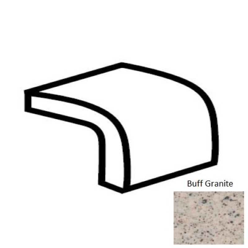 Unglazed Buff Granite Porcelain Cap Trim