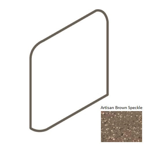 Keystones Unglazed Mosaic Artisan Brown Speckle Porcelain Floor & Wall Trim - 2" X 2" Bullnose Outcorner - Matte