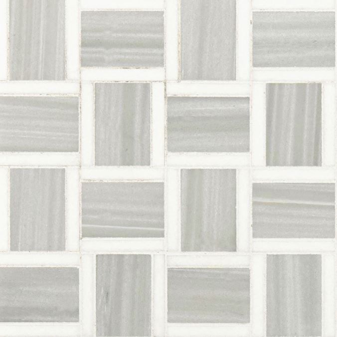 Peoria Marble Mosaic - Basket Weave - Polished