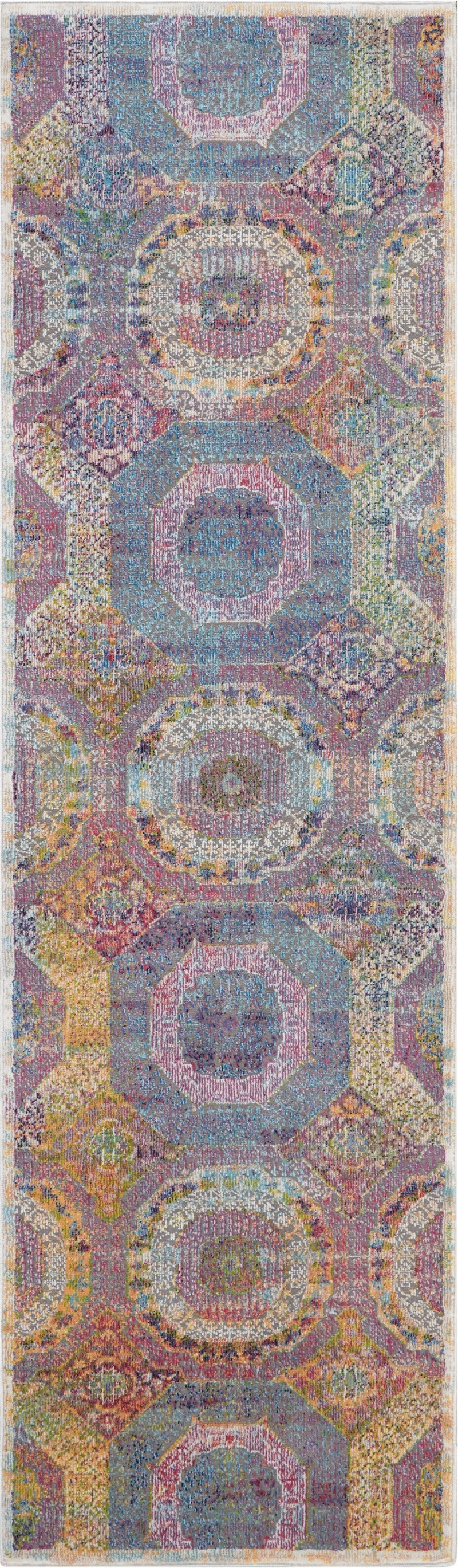 Ankara Global Anr05 Multicolor Polypropylene Bohemian Area Rug - 6 Ft Runner