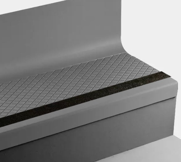 Mink Diamond Rubber Stair Tread with Riser