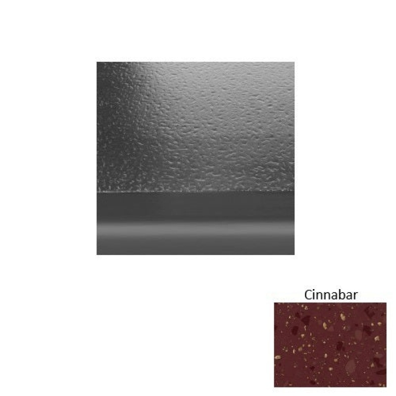 Renew 95 Cinnabar Hammered Rubber Stair Tread with Riser Rubber and Kevlar