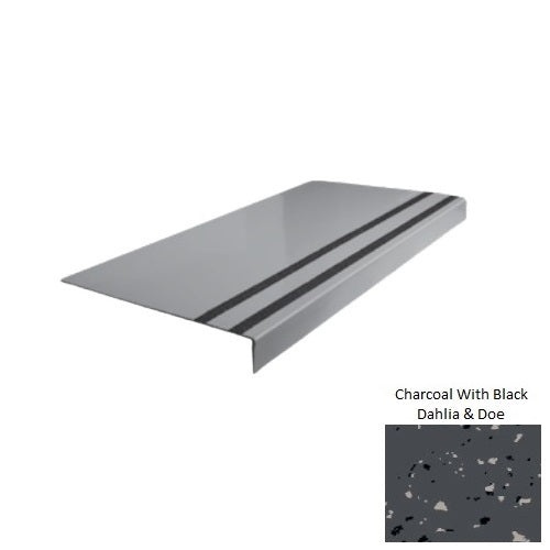Spextones Charcoal With Black Dahlia & Doe Type 130 Stair Tread