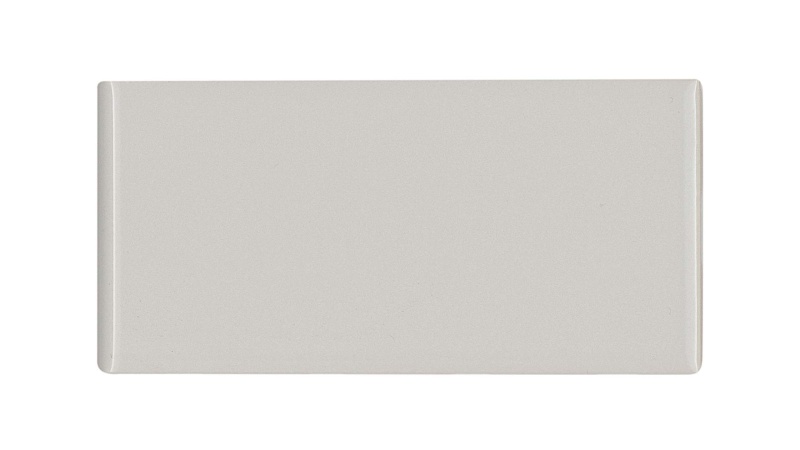 Traditions Tender Gray Ceramic Wall Trim 3" x 6" Bullnose 3 Side
