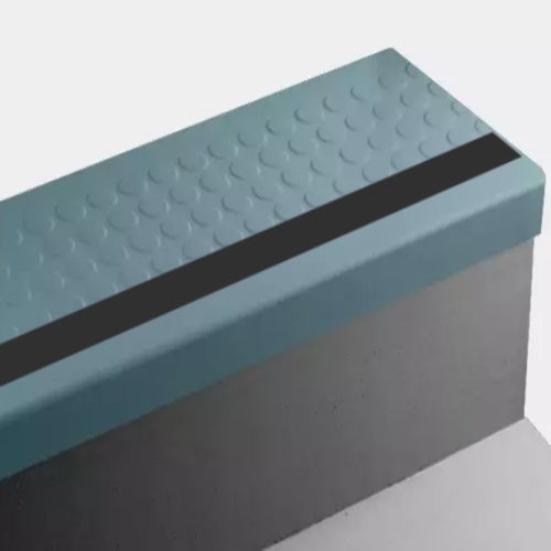 Johnsonite Dream Teal Raised Round Rubber Moulding / Trim