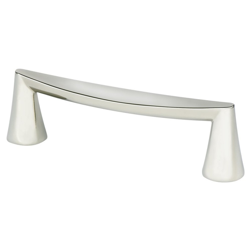 Berenson Domestic Bliss Zinc Handle Pulls - Polished Nickel - 3 25/32" (96 Mm) Center To Center