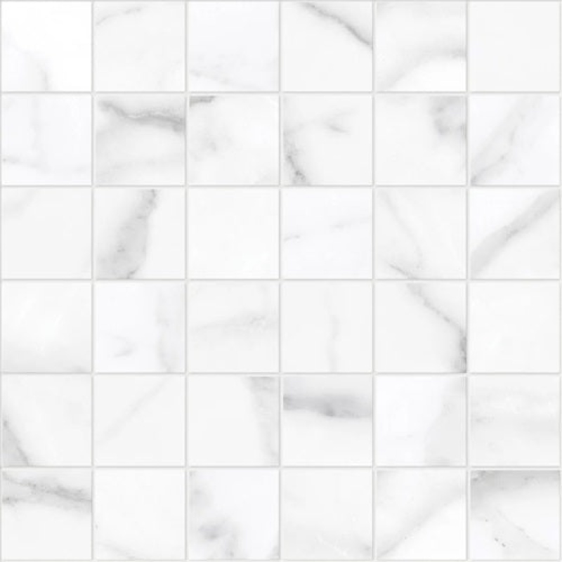 La Marca Statuario Nuovo Porcelain Mosaic - 2" X 2" - Honed