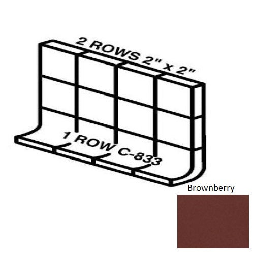 Keystones Unglazed Mosaic Brownberry Porcelain Wall Trim