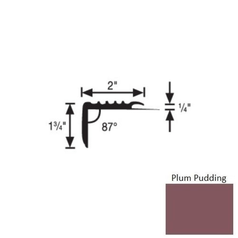 Flextones Plum Pudding Vinyl Carpet Stair Nosing