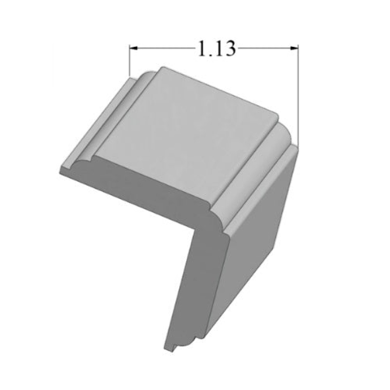 Johnsonite Pewter Vinyl Millwork Corner Wall Guard