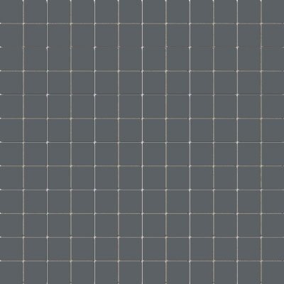 Unglazed Mosaics Clearface Charcoal Porcelain Mosaic - 1" X 1" - Unglazed