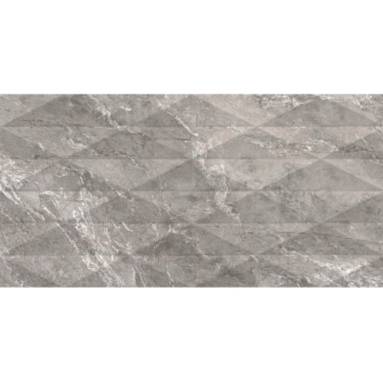 Perpetuo Eternal Grey Multi Geometric Ceramic Tile - Satin - 12" X 24"