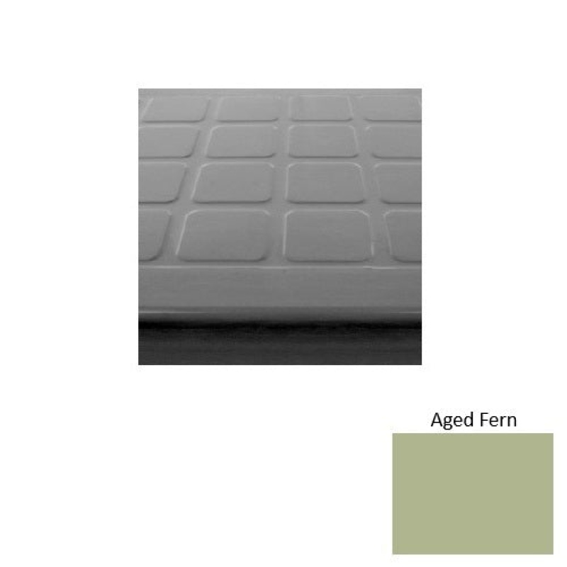 Solid 94 Aged Fern Raised Square Rubber (Sq) Stair Tread With Dupont Kevlar - Textured