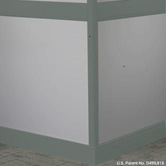 Johnsonite Hunter Green Rubber Moulding / Trim 4" X 8 Ft (96") X 3/8" Millwork Rampart Chair Rail - Millwork Rampart Chair Rail