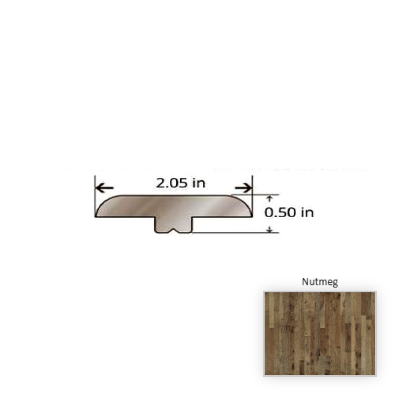Organic Solid Hickory Nutmeg Hardwood Moulding / Trim - 84.25" T Molding - Truemark Glaze Tek