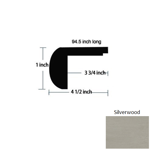 Lakeview Silverwood Laminate Wood Flush Stair Nose