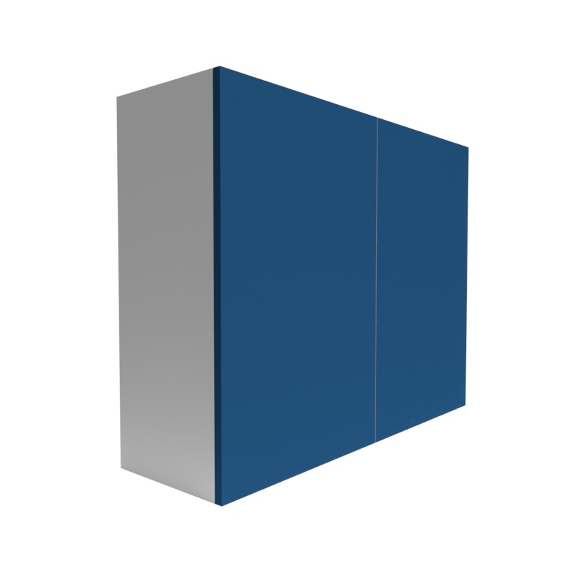 Manhattan Cobalt Blue Matte Wood Kitchen Wall Cabinet