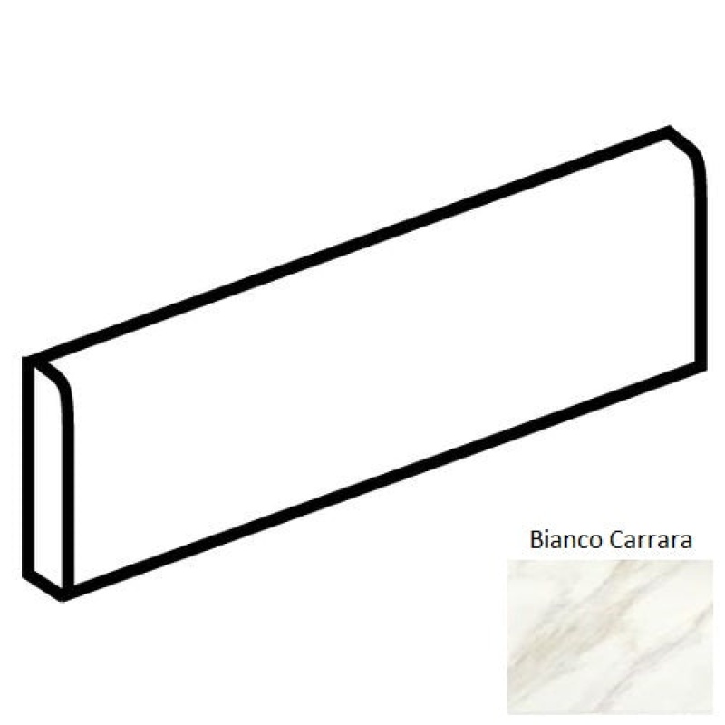 Mirasol Bianco Carrara Ceramic Wall Trim