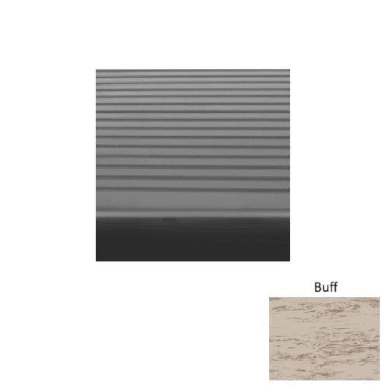 Marbleized 80 Buff Light Duty Rib Rubber (Sq) With Safety Yellow Abrasive Strip Stair Tread - Ribbed