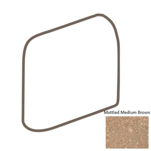 Keystones Unglazed Mosaic Mottled Medium Brown Porcelain Floor & Wall Trim - 1" X 1" Bullnose Outcorner - Matte