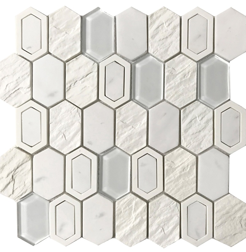 Literati Irving Resin Mosaic - Picket Fence - Mixed