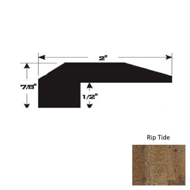 Rip Tide Hardwood Moulding / Trim - 90" Threshold - Ultra Low Gloss Urethane