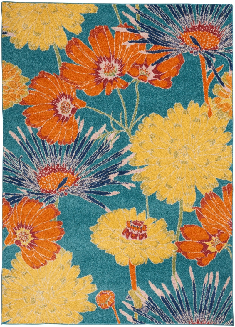 Allur Alr06 Turquoise Multicolor Area Rug