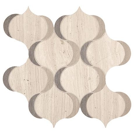 Castellina Gray & Fawn Mixed Mosaic - Modern Arabesque - Honed, Per Pack: 4.4 Enter Quantity In Sqft
