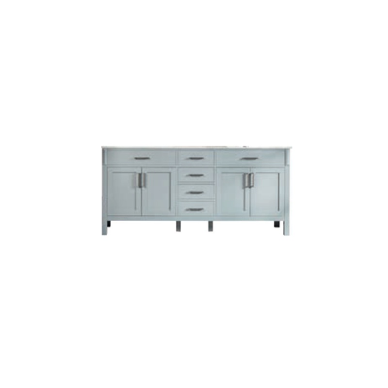 Fawna Grey Wood Double Sink Bathroom Vanity