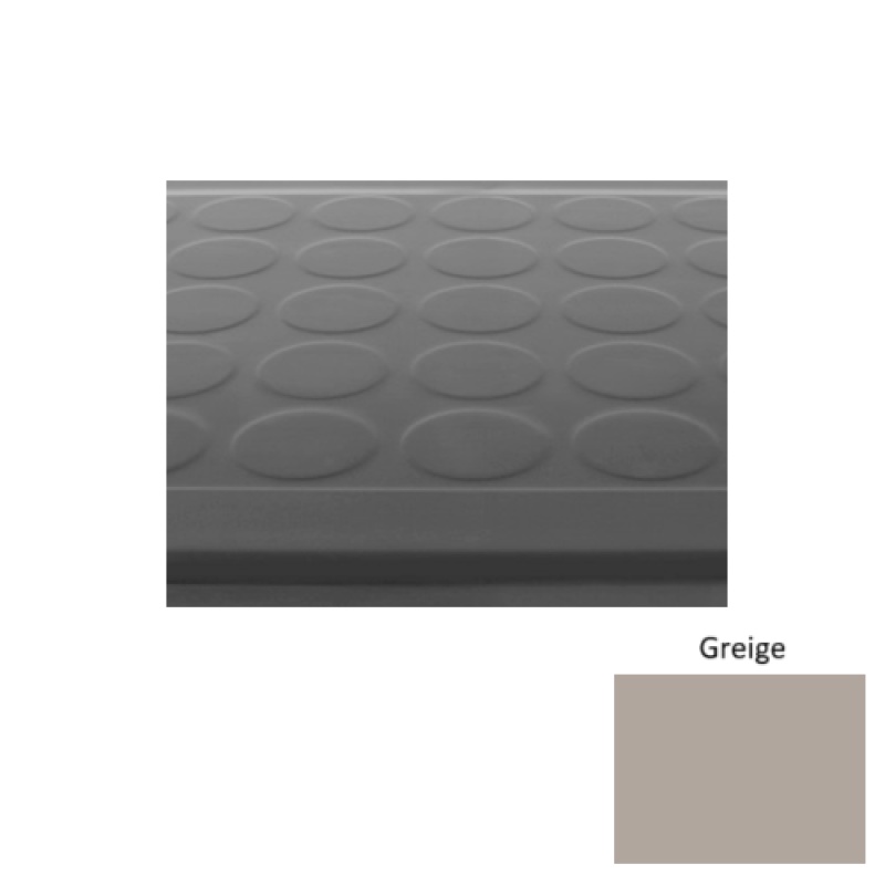 Solid 92 Greige Low Profile Raised Circular Rubber Stair Tread