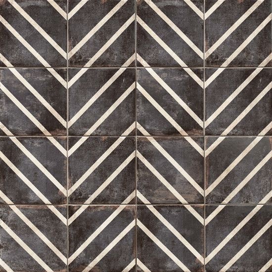Vivace Peak Caviar Glossy Porcelain Tile 9" x 9"