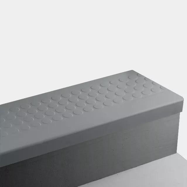 Johnsonite Storm Cloud Raised Round Rubber Stair Tread