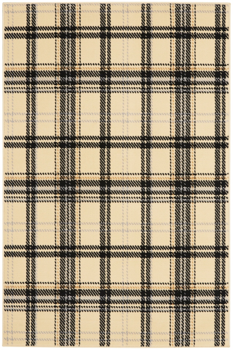 Grafix Cream / Black Rustic Area Rug