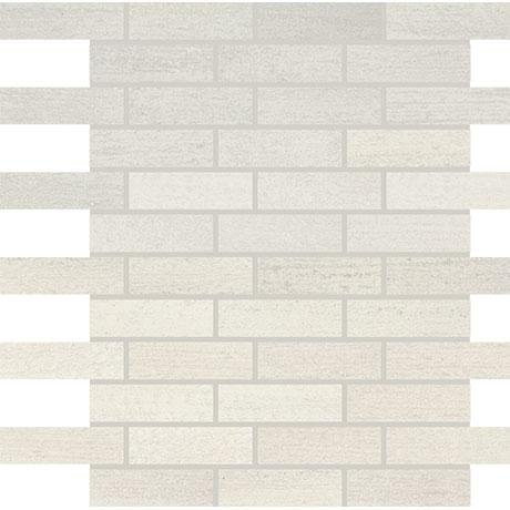 Persuade White Porcelain Mosaic - 1" X 3" Brick - Matte