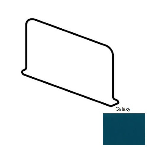 Color Wheel Classic Galaxy Ceramic Wall Trim - 4 1/4" X 6" Sanitary Cove Base Corner Left - Semi Gloss
