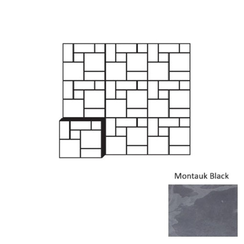 Montauk Black Slate Olomouc Pattern - Honed - Various Sizes