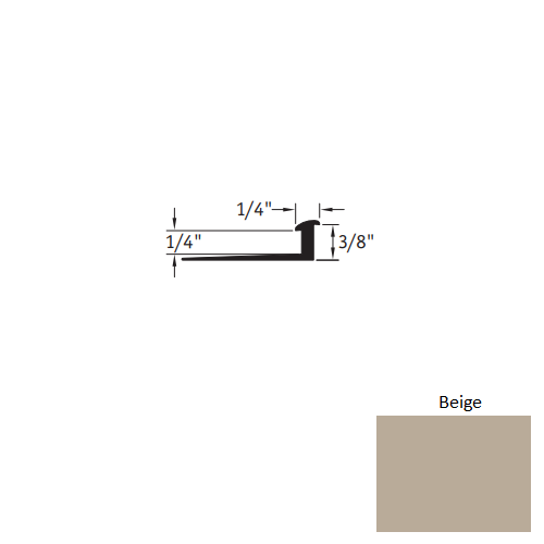 Johnsonite Beige Vinyl Moulding / Trim
