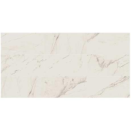 Classentino Marble Palazzo White Porcelain Tile - Polished - 24" X 48"