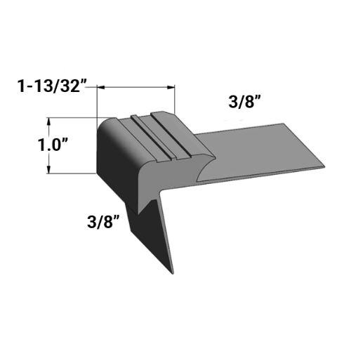 Black Vinyl Slim Line Nosing