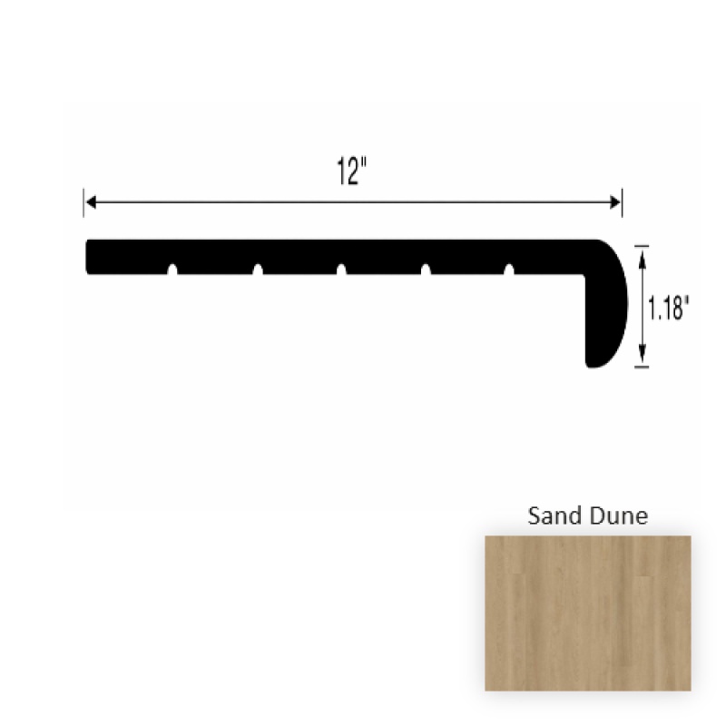 VersaCore PureEdge Sand Dune Round Stair Tread