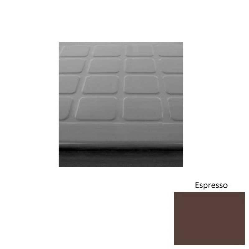 Solid 94 Espresso Raised Square Rubber (Sq) With Safety Yellow Abrasive Strip Stair Tread - Textured