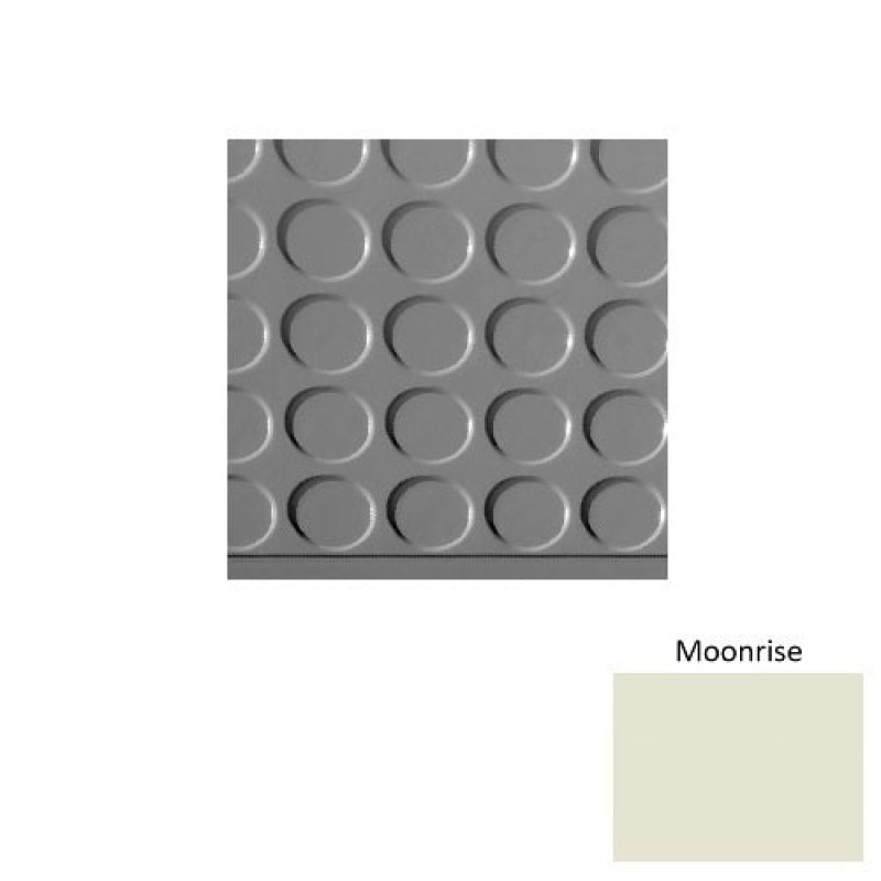 Solid 97 Moonrise Vantage Raised Circular Rubber (Sq) With Galley Red Abrasive Strip Stair Tread With Dupont Kevlar - Textured