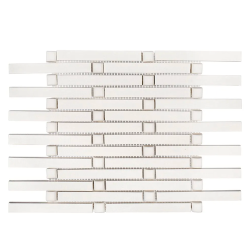 Atlas Cobblestone Ceramic Mosaic - Linear - Gloss Crackle