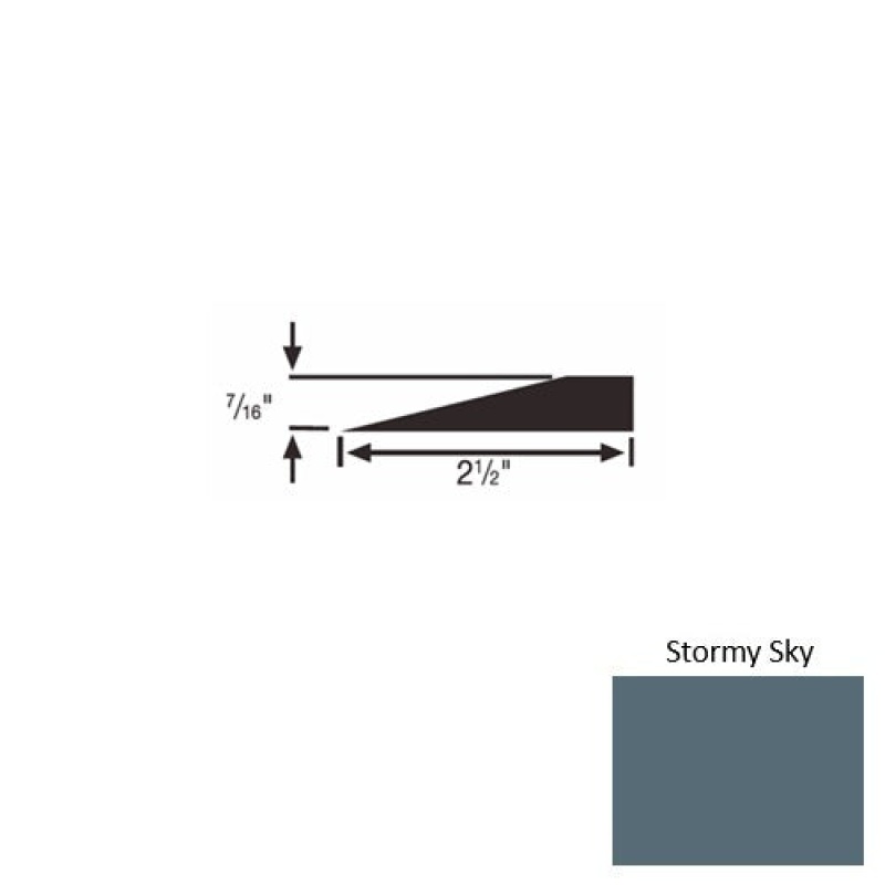 Solid 20 Stormy Sky Rubber Transitional Reducer - 2 1/2" X 9 Ft (108") X 7/16"